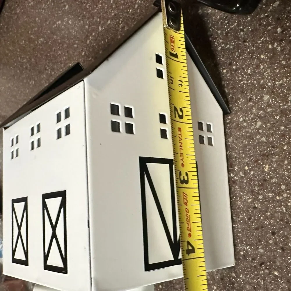 Farmhouse House Wax Warmer Plug In White Black Night Light Scent Warmer
